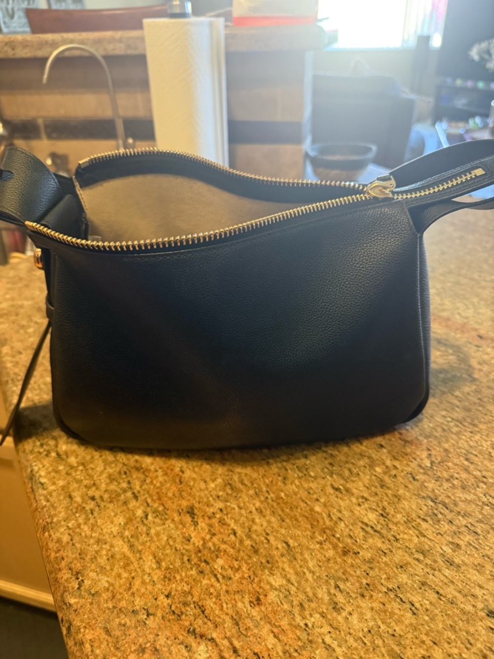 Tory Burch Black Romy Shoulder Bag with Gold Hardware - Picture 6 of 12